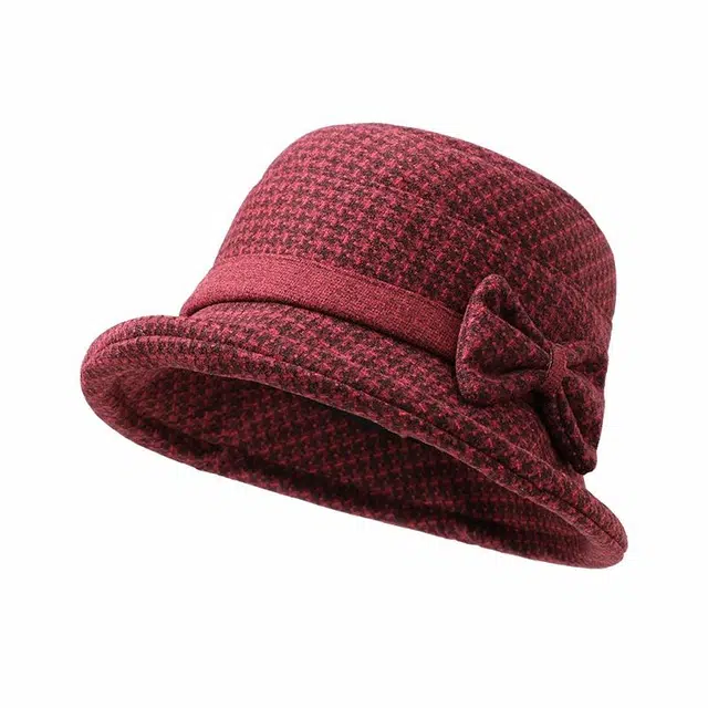 南极人 中老年妈妈帽子百搭洋气老太太奶奶休闲卷边盆帽保暖防风 四季款 渔夫帽 女款