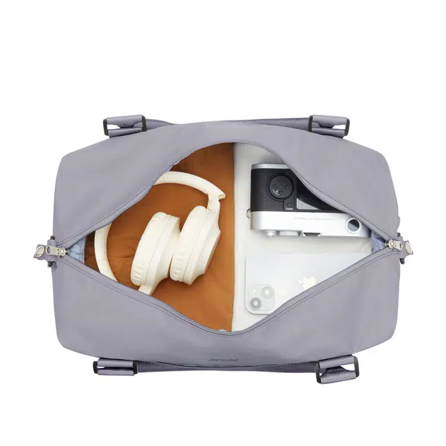 真维斯 时尚大容量多功能百搭高颜值短途旅游出差收纳可扩容 织物 旅行包健身包单肩包手提斜挎包 大号 男女同款 米色/米白