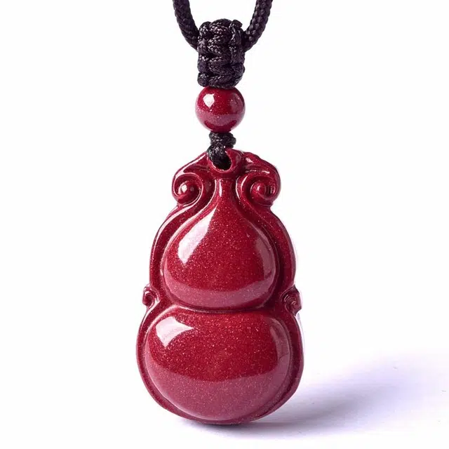 灵菲 葫芦 复古编织 平安转运国潮小众#好运 再造辰砂朱砂 吊坠 男女同款情侣款