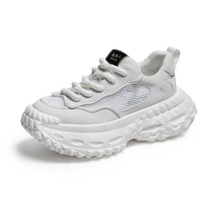 南极人 网布 舒适时尚百搭厚底 减震耐磨增高透气 低帮 老爹鞋 男款