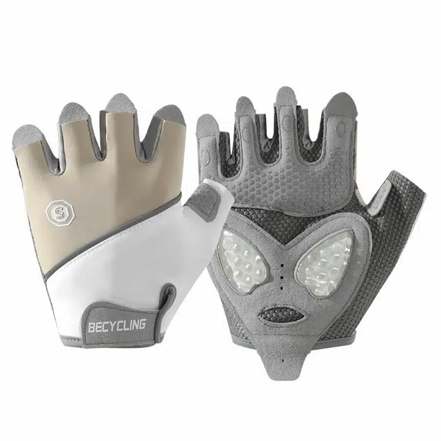 南极人 壶铃哑铃器械训练撸铁防滑减震防起茧硬拉单杠运动骑行透气 半指 健身手套 女款