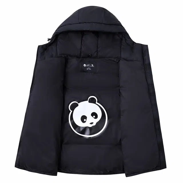 熊猫 户外保暖防水抗寒加厚羽绒服 男女同款