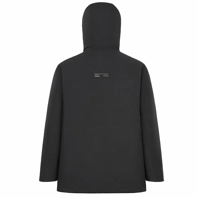 高梵 黑金奢华户外未来舒适纯色加厚短款羽绒服 男女同款 黑色