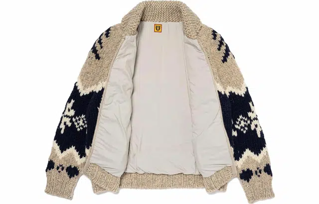 HUMAN MADE FW23 Polar Bear Zip Sweater