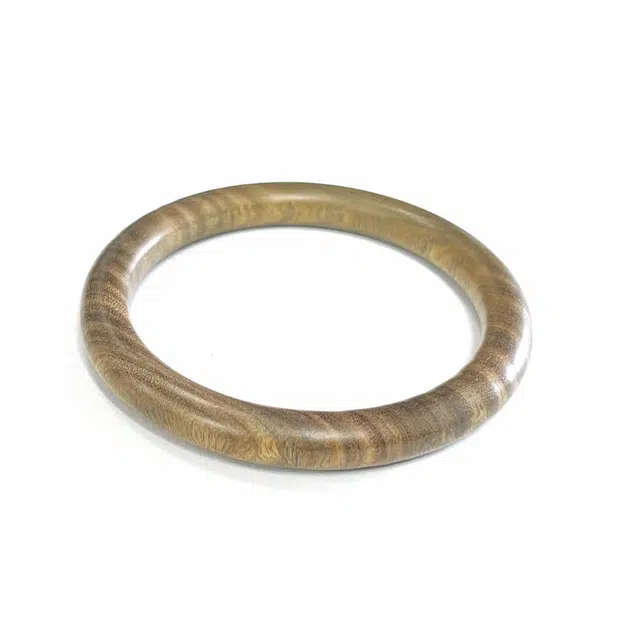 【过手留香】 京华录 文艺复古民族风古韵静心檀木手饰 好运转运礼盒 新中式圆条美人镯#好运 绿檀 手镯 女款