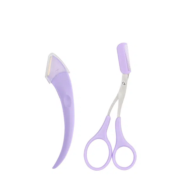 静玲珑 初学者 修眉专用 眉剪可水洗不锈钢刀片安全防刮伤不伤手 一修成形眉清目秀 修眉刀套装