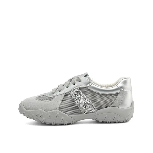 波尔谛奇 绒面革织物 显瘦百搭软底德训鞋 轻便增高 低帮 生活休闲鞋 女款