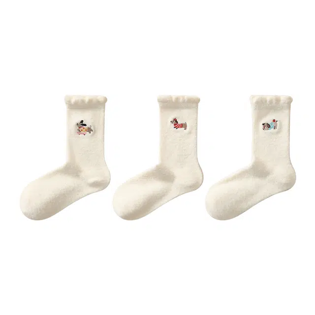 梦特娇 亲肤透气高弹无痕柔软舒适吸汗中筒袜 女款 组合装