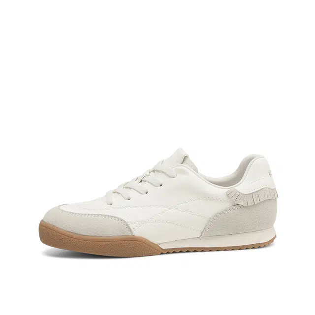 波尔谛奇 牛皮革 显瘦百搭时尚德训鞋 低帮 生活休闲鞋 女款