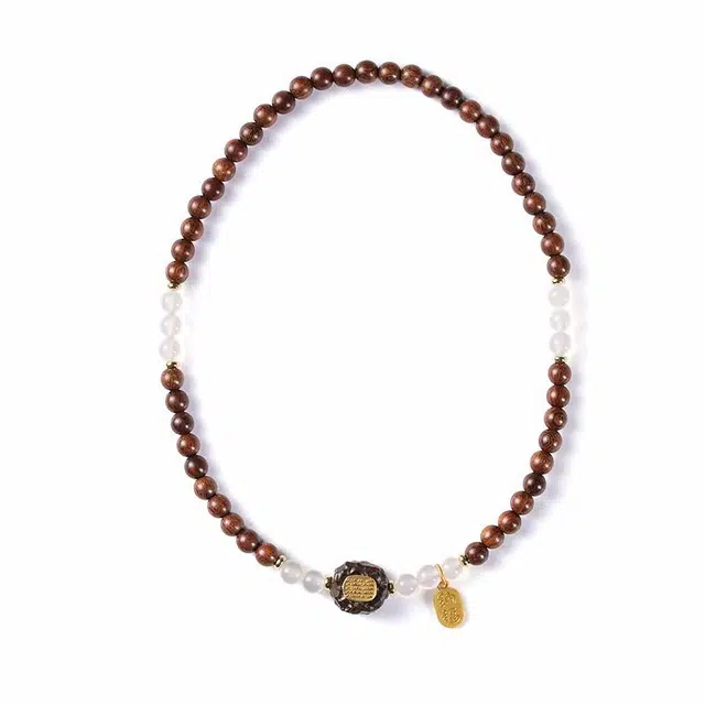 【心想事成】 京华录 中式招财纳福转运珠 古风时来运转平安喜乐有钱花盘玩佛珠诸事顺遂叠戴串珠#好运 金丝檀木 手串 男女同款情侣款