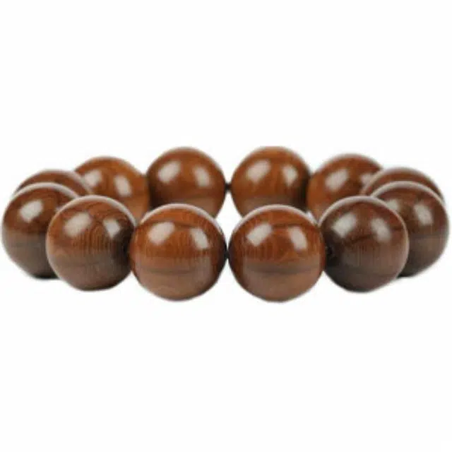 三檀小舍 国风国潮中式佛珠素串 文玩盘玩 精致高级感大规格霸气 六道木 木作手串 男款 六道木