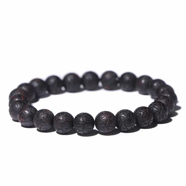 鶄鲤 老料紫黑油莲花珠 降真香 手串 男女同款情侣款