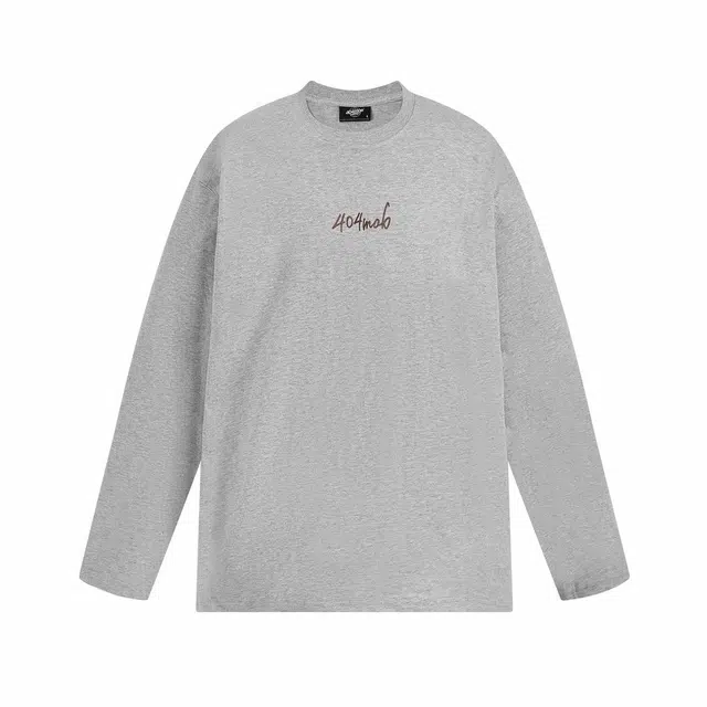 404MOB GANG Logo Print Long Sleeve Tee