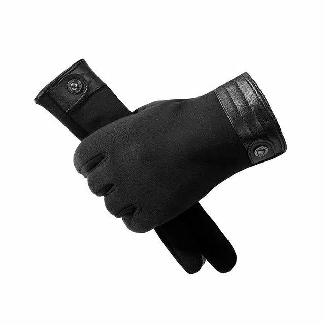 南极人 冬季加绒加厚防风防寒冬天骑行开车电动车可触屏防冻 聚酯纤维 手套 男款