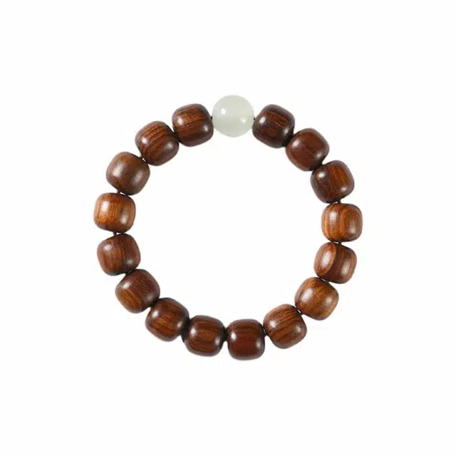 岁月静好 文玩佛珠手饰盘玩 简约复古大气温柔百搭个性通勤 纳八方财气聚天下福 #好运 花梨木 手串 男女同款情侣款