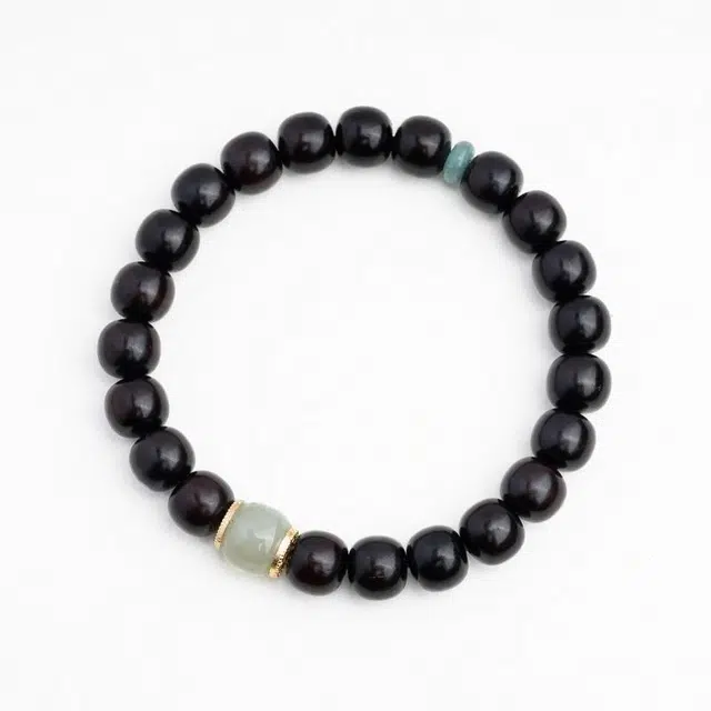 仙源 招财纳福前程似锦 有钱花文玩鼓珠 新中式国潮复古 念珠#好运 紫檀属 手串 男女同款情侣款