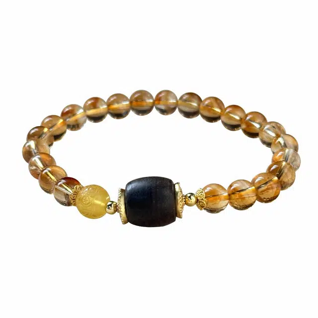 翠雅金楼 招财进宝时来运转 新中式国风本命年蛇年精致百搭小众设计感八方来财寓意好转运暴富#好运 水晶 手串 男女同款情侣款