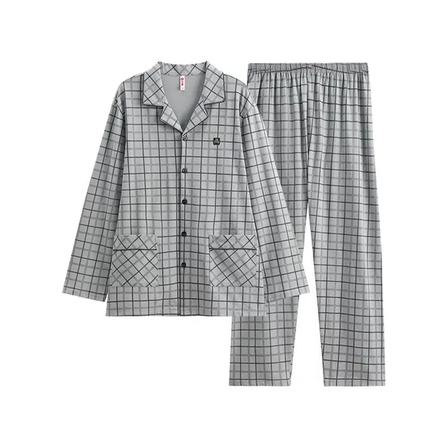 芬腾 开衫舒适长袖青年休闲家居服睡衣套装 男款