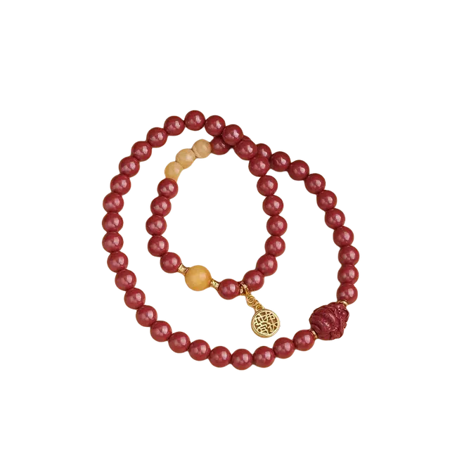 布达拉宫 多圈转运珠 朱砂 手串 男女同款情侣款