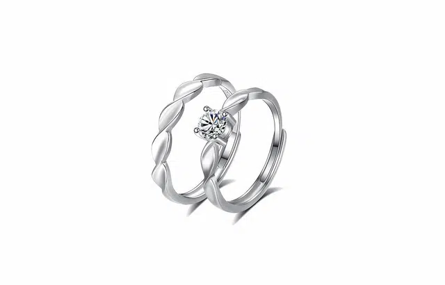 克拉日记 莫比乌斯环轻奢时尚小众设计闪耀星河对戒生日纪念对戒锦鲤事业招财平安礼盒装 合金 戒指 男女同款情侣款