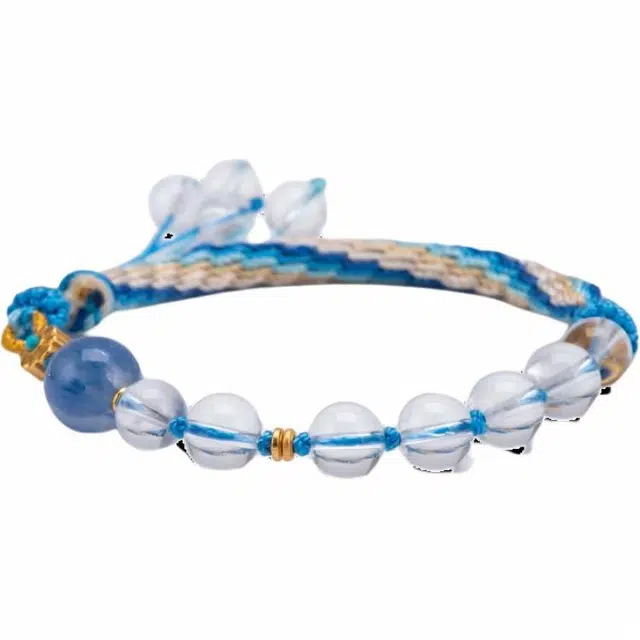 【诸事顺利】 聆听花开 新中式国风蓝色编绳 民族风复古藏式风格编绳简约个性时尚百搭小众高级感#好运 水晶 手绳 女款