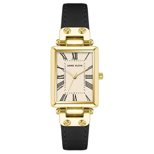 Anne Klein Quartz Leather Strap Watch