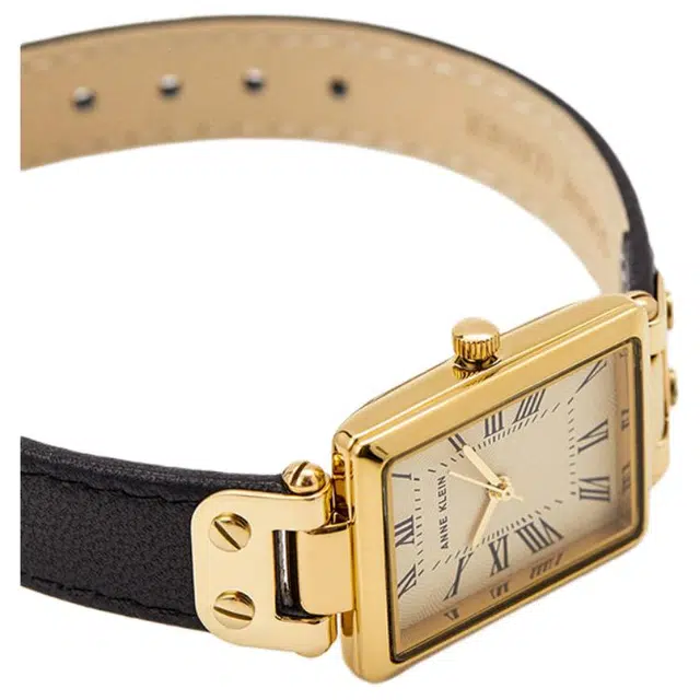 Anne Klein Quartz Leather Strap Watch