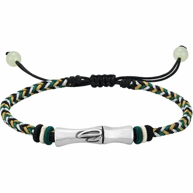 中国黄金 珍·尚银 新中式竹节 国潮 复古小众轻奢 节节高升 事业有成 你定上岸 简约百搭 男友 礼盒 好运 足银 手绳 男款