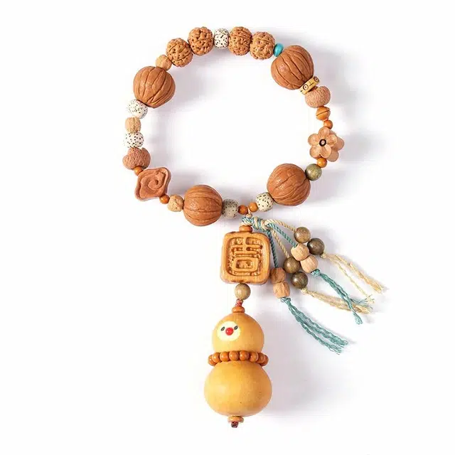 【上上签】 岁月静好 文艺简约复古福禄葫芦多宝多彩多福盘玩手饰 国潮复古顺遂平安佛珠 平步青云#好运 猴头核桃 手串 男女同款情侣款