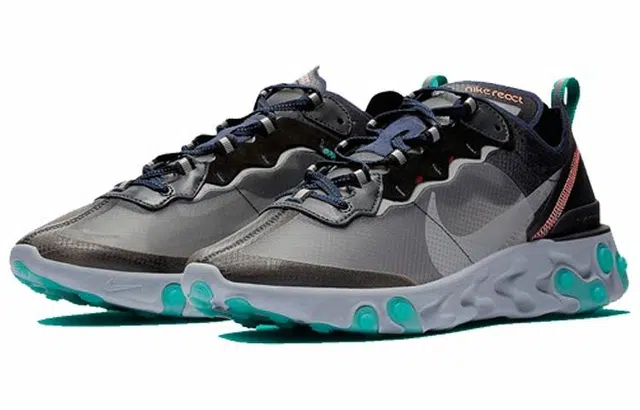 Nike React Element 87 Black Neptune Green