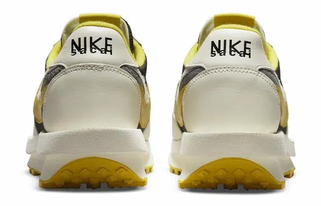 Sacai x UNDERCOVER x Nike LDWaffle black and bright citron