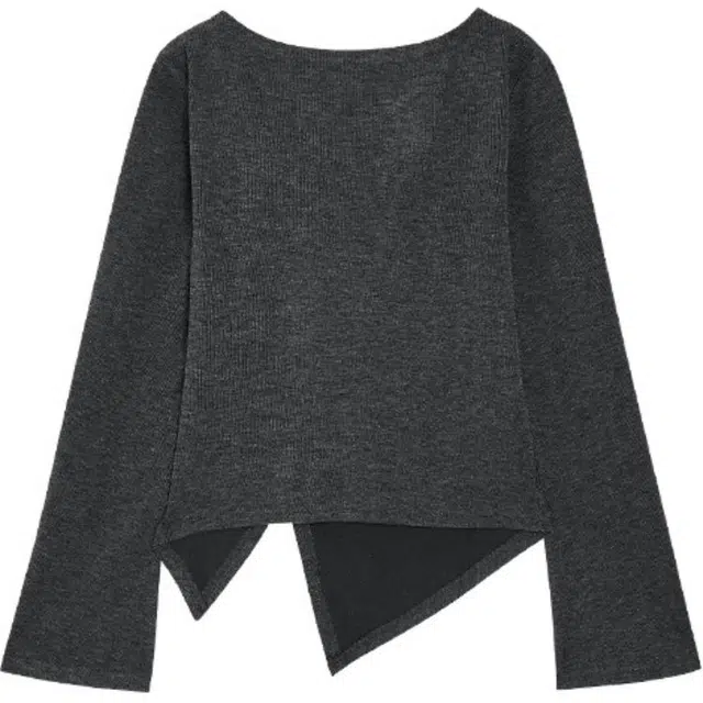 爱依服 舒适休闲百搭简约长袖纯色针织衫 女款 深灰