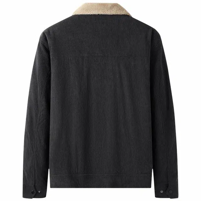 与狼共舞 休闲百搭加绒保暖翻领长袖夹克外套 男款
