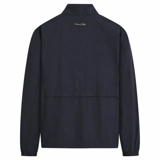 与狼共舞 百搭纯色立领轻薄透气抗紫外线易打理抗皱舒适夹克外套 男款 藏青