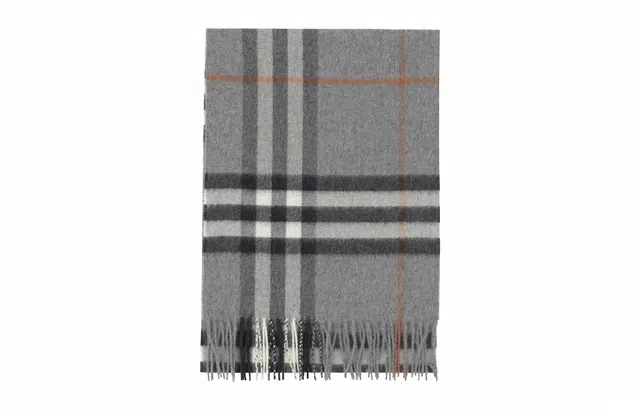 Burberry Check Scarf Grey