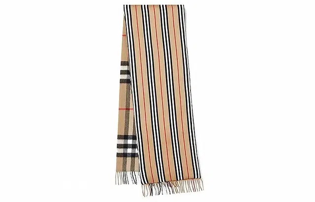 Burberry Classic Check Cashmere Scarf Camel