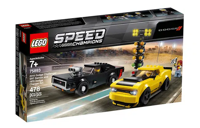 LEGO 2018 Dodge Challenger SRT Demon1970 Dodge Charger RT 75893