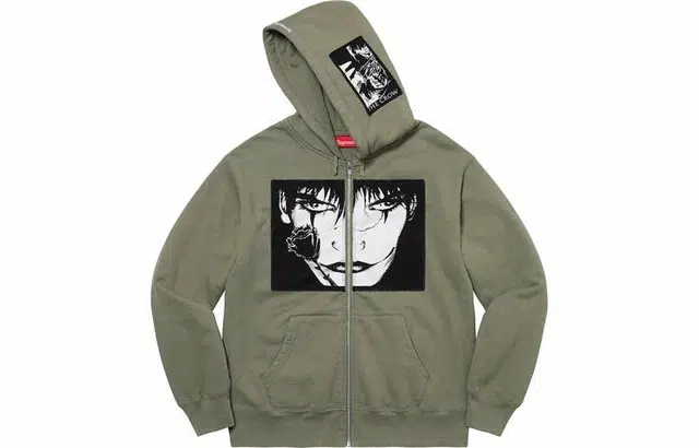 Supreme Week 4 x The Crow Zip Up Hooded Sweatshirt