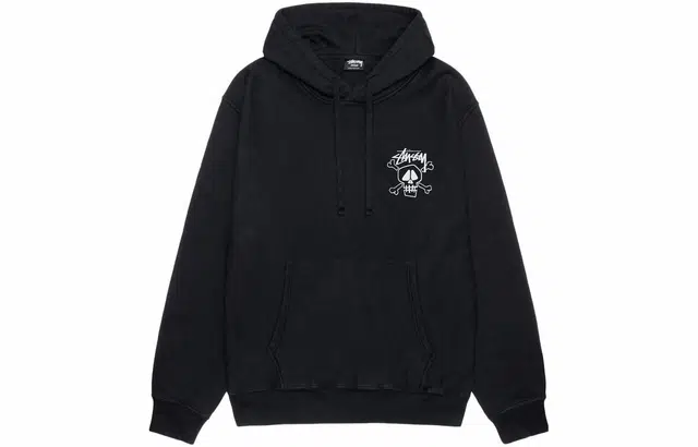Stussy FW23 SKULL BONES HOODIE PIGMENT DYED