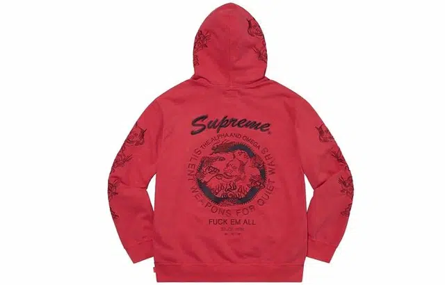 Supreme SS20 Week 14 Dragon Overdyed Hooded Sweatshirt