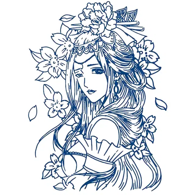 饰田  花神现身草本防水纹身贴 持久
