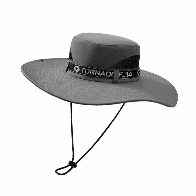 浪莎 帽子男户外出行宽帽檐显脸小露营遮阳钓鱼登山帽平顶透气山系西部牛仔帽防风 可调节 渔夫帽 男女同款情侣款