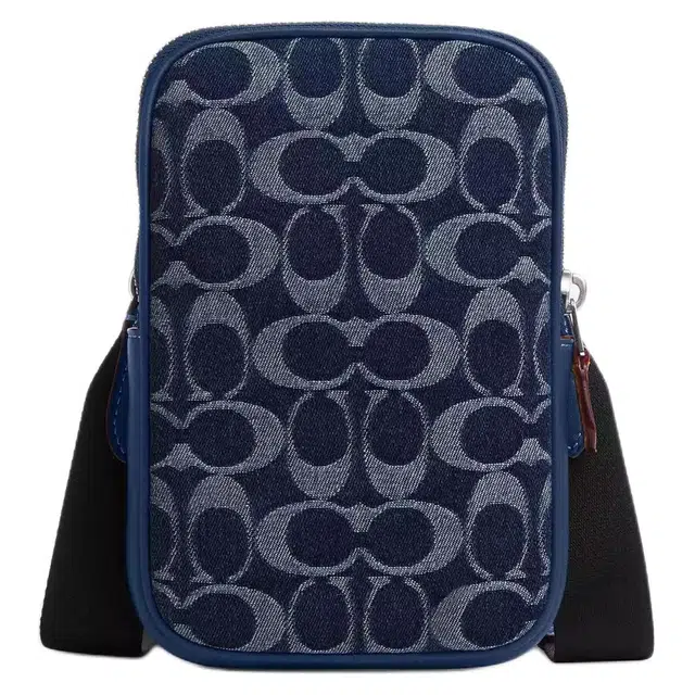 COACH 12 Detachable Strap Denim Crossbody Small