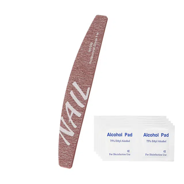 静玲珑 磨指甲砂条修甲磨砂条双面指甲锉打磨条抛光条海绵搓条酒精片