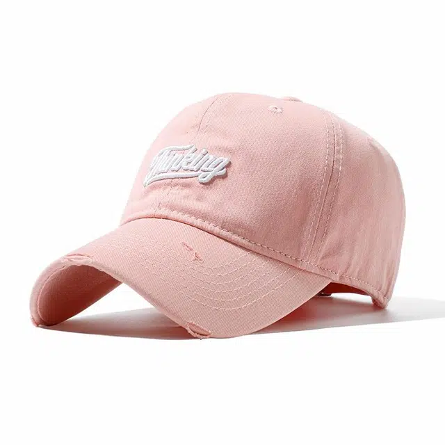 【够立体】 南极人 美式字母刺绣破洞棒球帽春夏季百搭休闲个性大脸显脸小显白 软顶宽檐 鸭舌帽 男女同款情侣款