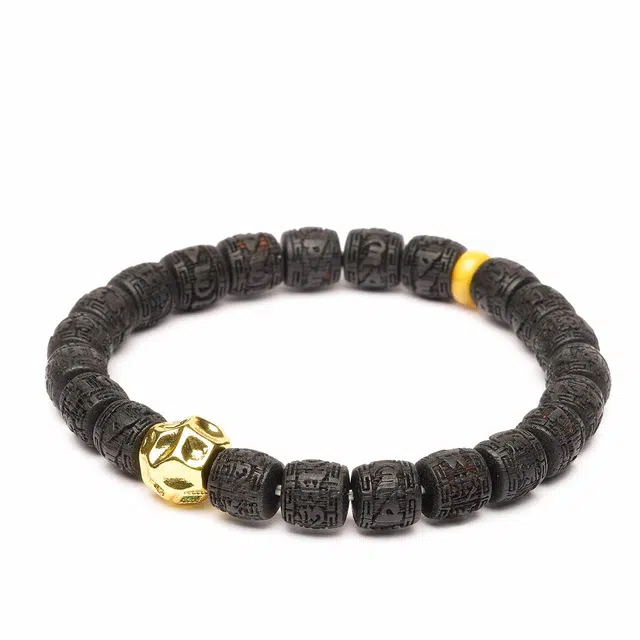 三檀小舍 六字真言桶珠 国风国潮新中式#好运连连诸事顺利 文玩盘玩高级轻奢 降真香 手串 男女同款情侣款