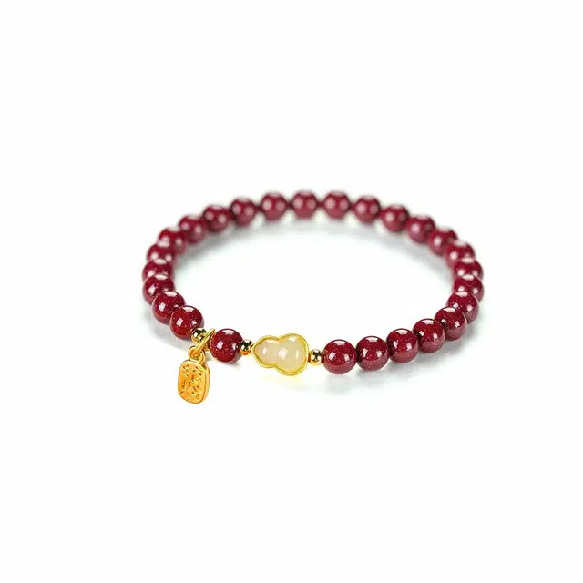 【''朱''事顺利】 芳缘小傅 本命年文玩佛珠转运珠本命年新中式国风有钱花串珠 高级感气质小众显白#好运 再造辰砂朱砂 手串 男女同款情侣款