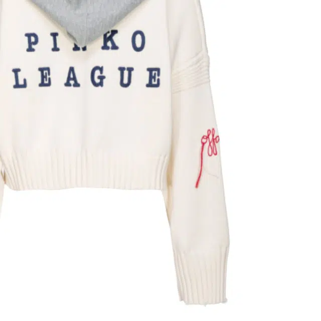 PINKO SS25 Letter Embroidered Hoodie Knit