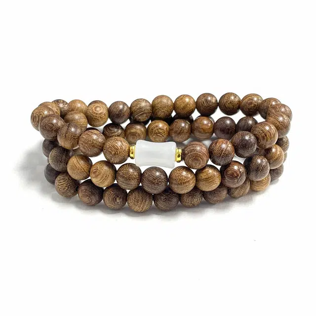 岁月静好 手饰多圈叠戴古风旗袍盘玩佛珠简约禅意轻奢高级感 秋冬幸运配饰本命年转运串珠 前程似锦#好运 金丝檀木 手串 男女同款情侣款