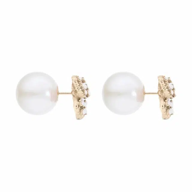 DIOR Hollow Butterfly Earrings Matte Gold